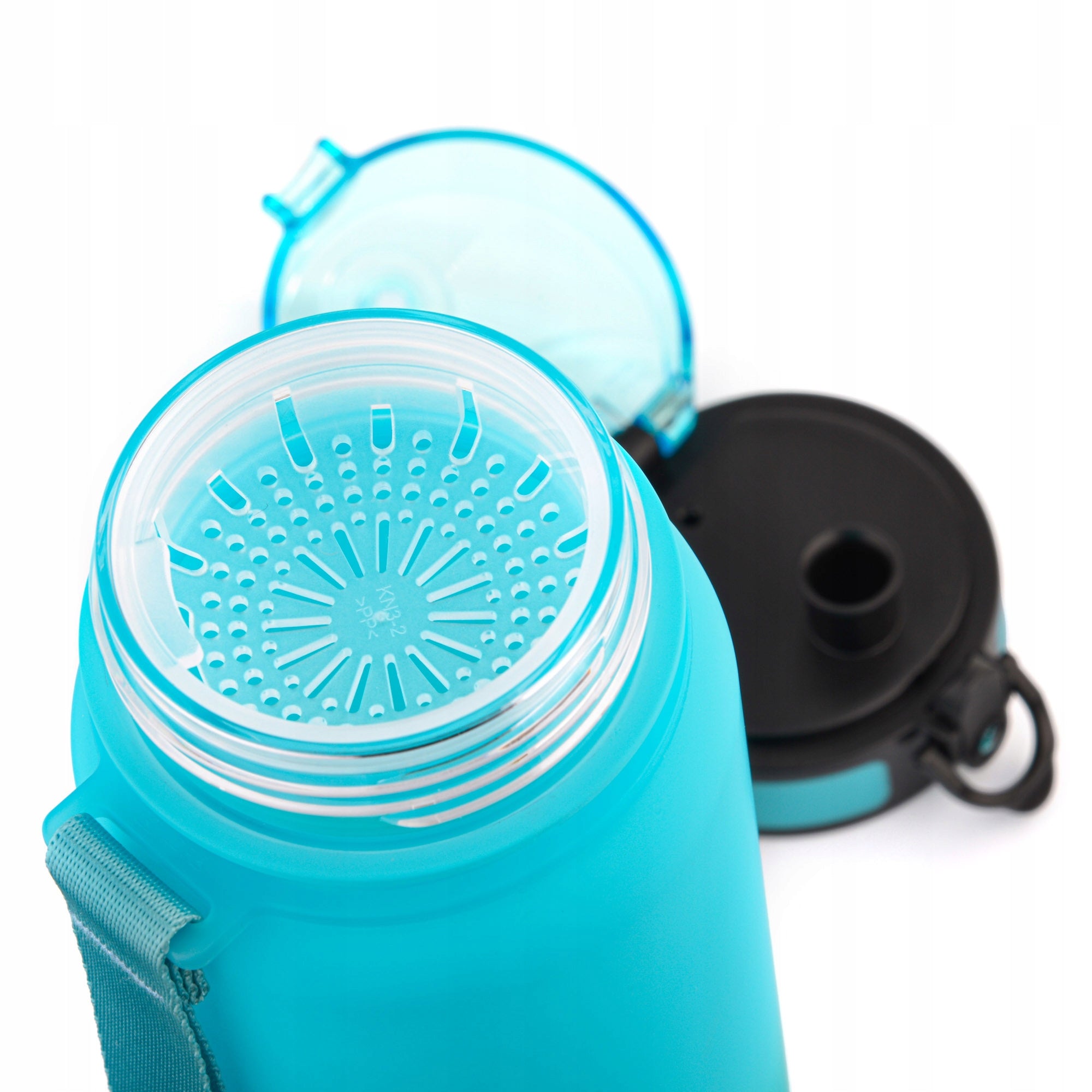 WATER BOTTLE 800ml TRITAN WITH STRAINER MOUTHPIECE HANDLE BPAfree Color green