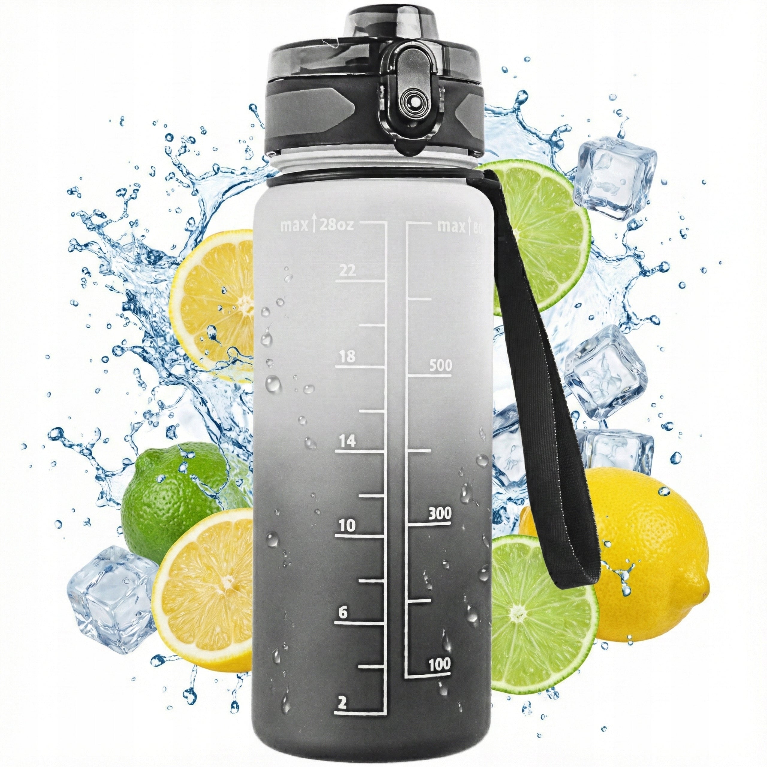 WATER BOTTLE DRINK TRITAN 800ML SEALED WATER BOTTLE WITH GRADUATION SPORT