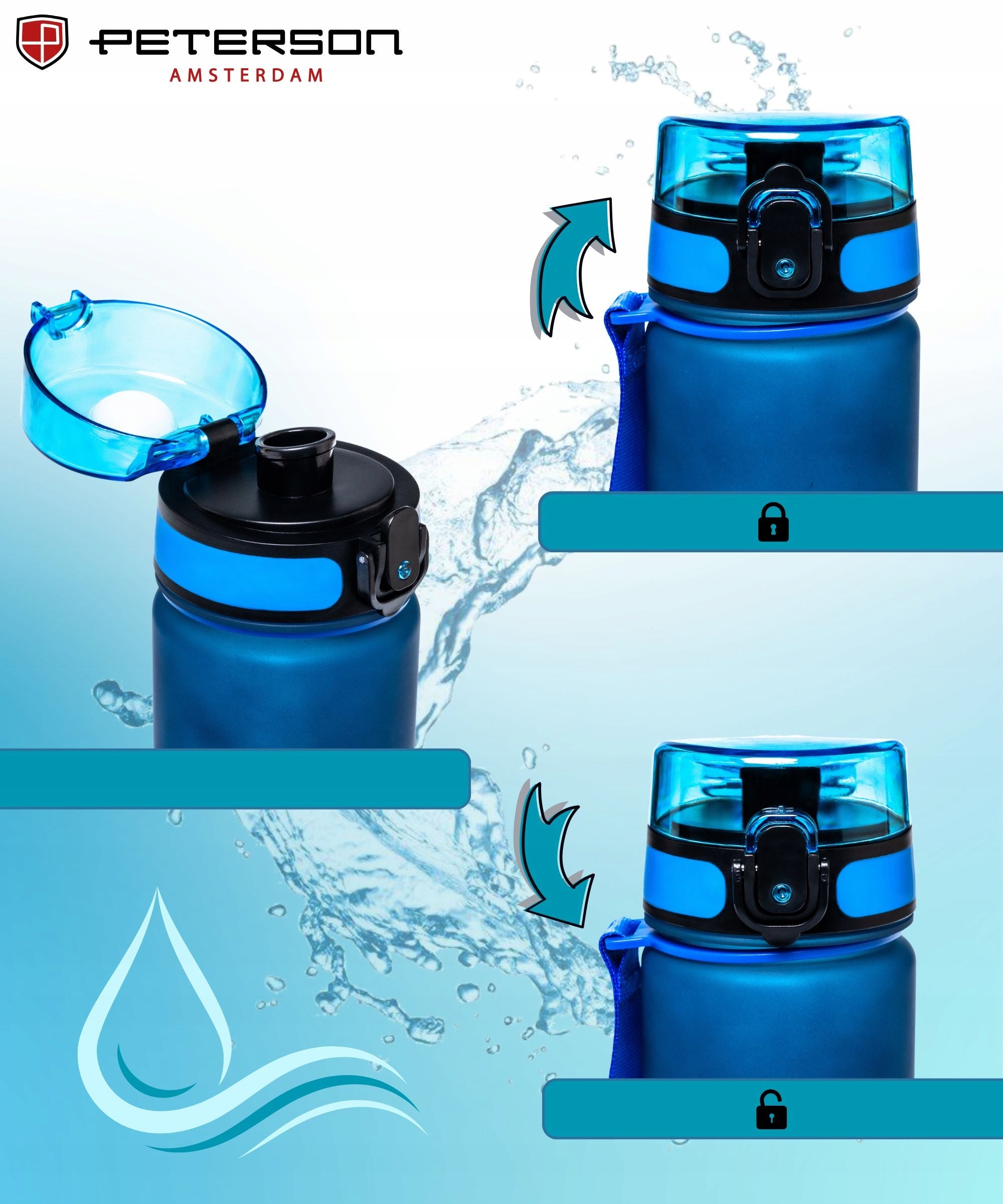 WATER BOTTLE SPORTS BOTTLE 750ML WITHOUT BPA WITH STRAW MOUTHPIECE SPORT Manufacturer code Bidon butelka na wodę PTN HY-001
