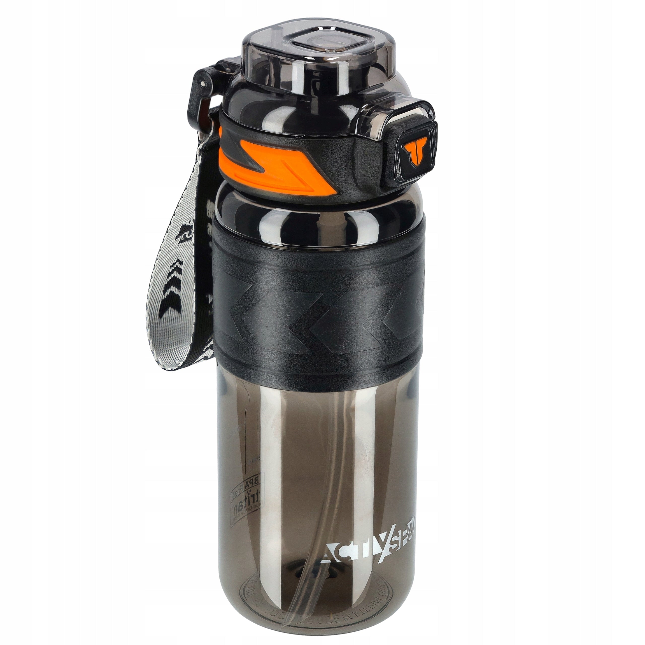 WATER BOTTLE SPORTS WATER BOTTLE AIRTIGHT REUSABLE SCOOP WITH TRITAN 600ml Color black