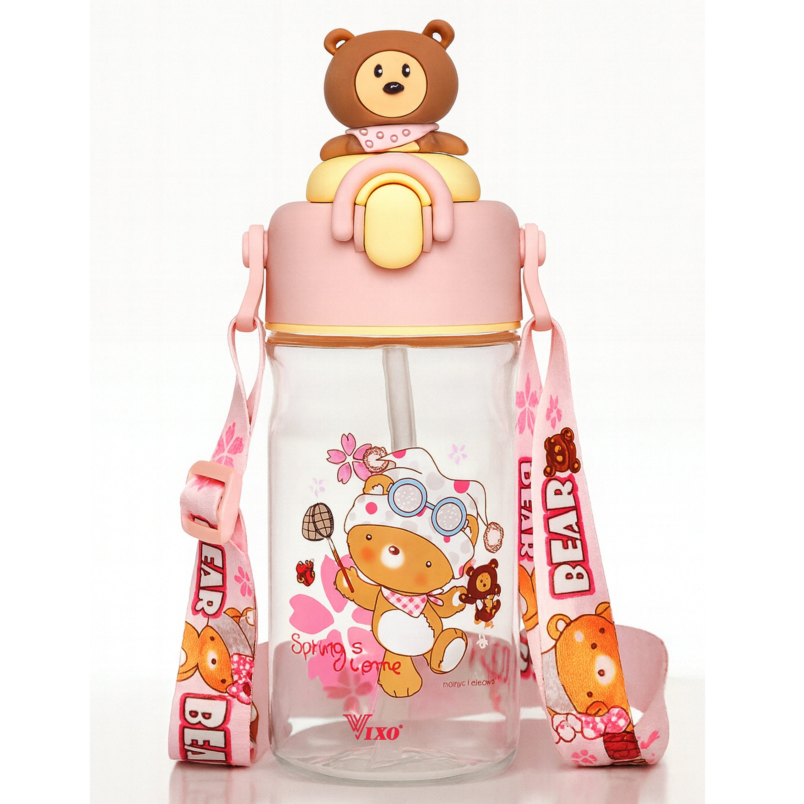 WATER BOTTLE TRITAN BOTTLE CUP BPA FREE 530ML AIRTIGHT WITH STRAW