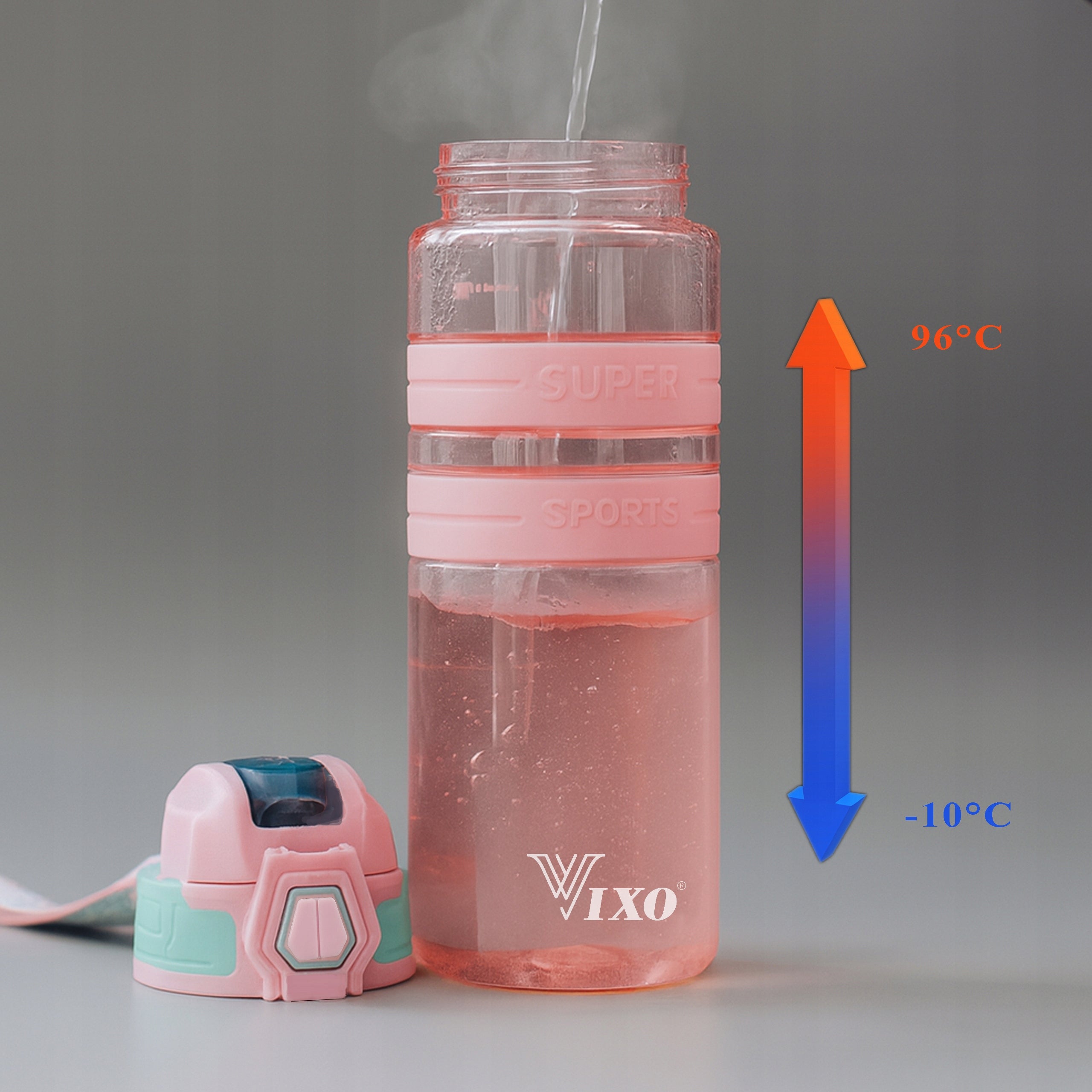 WATER BOTTLE TRITAN SEALED WITH SPORTS MEASURING CUP 700 ML BPA FREE Kind water bottle