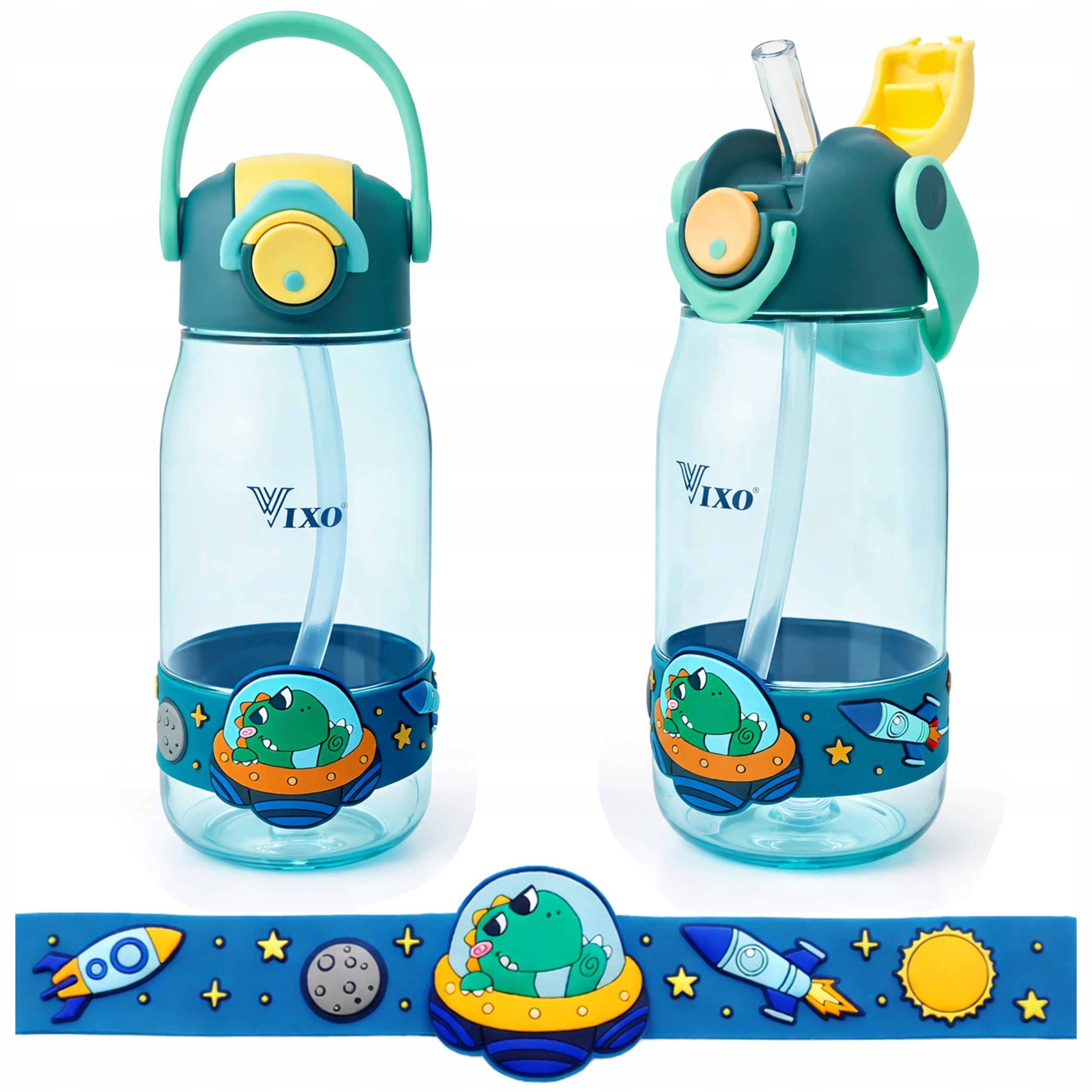 WATER BOTTLE VIXO 520ML BPA FREE FOR CHILDREN WATER BOTTLE WITH REUSABLE STRAW