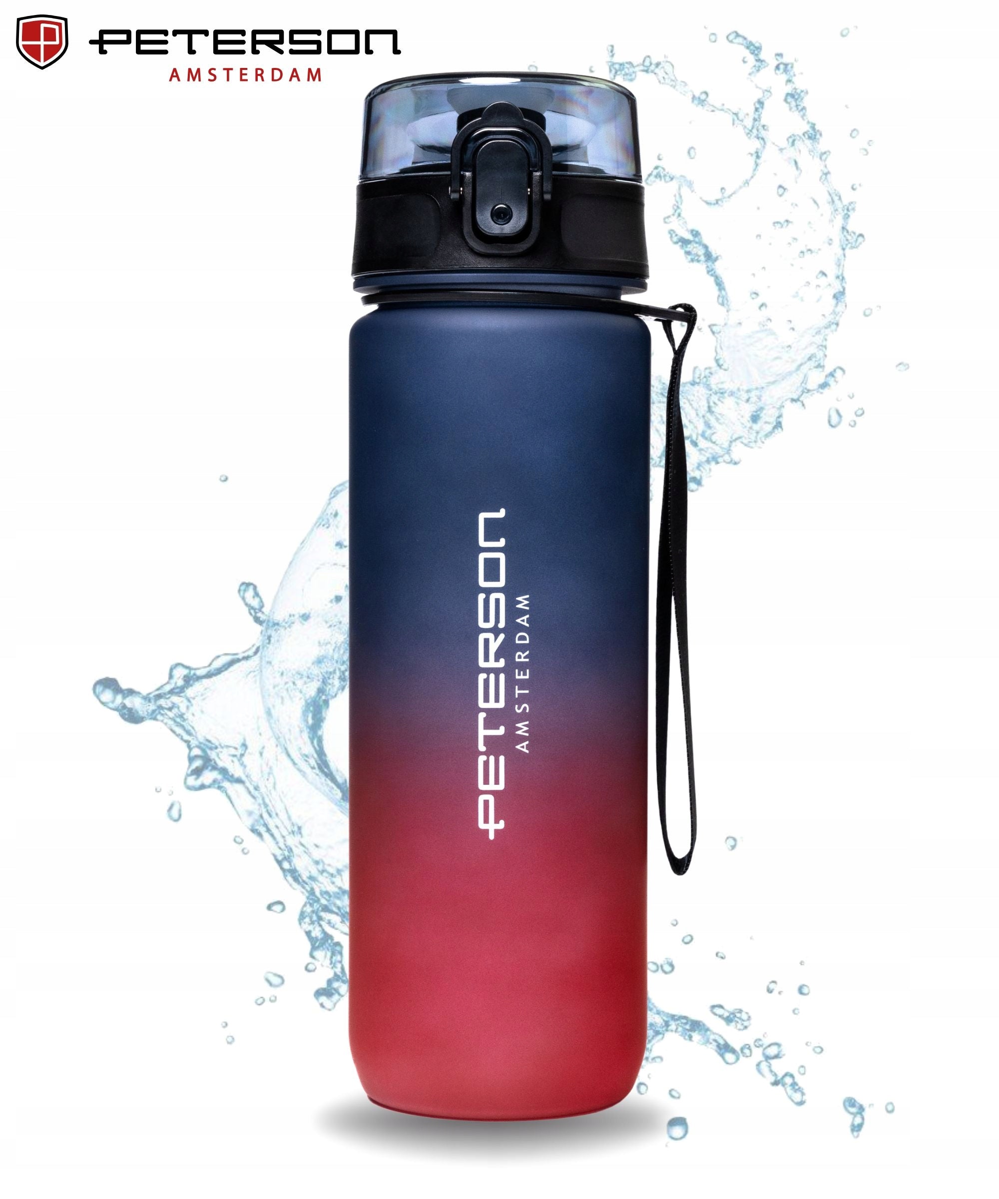 WATER BOTTLE WATERPROOF WATER BOTTLE TRITAN 750 ml MOTIVATIONAL SPORTS PETERSON Brand Peterson