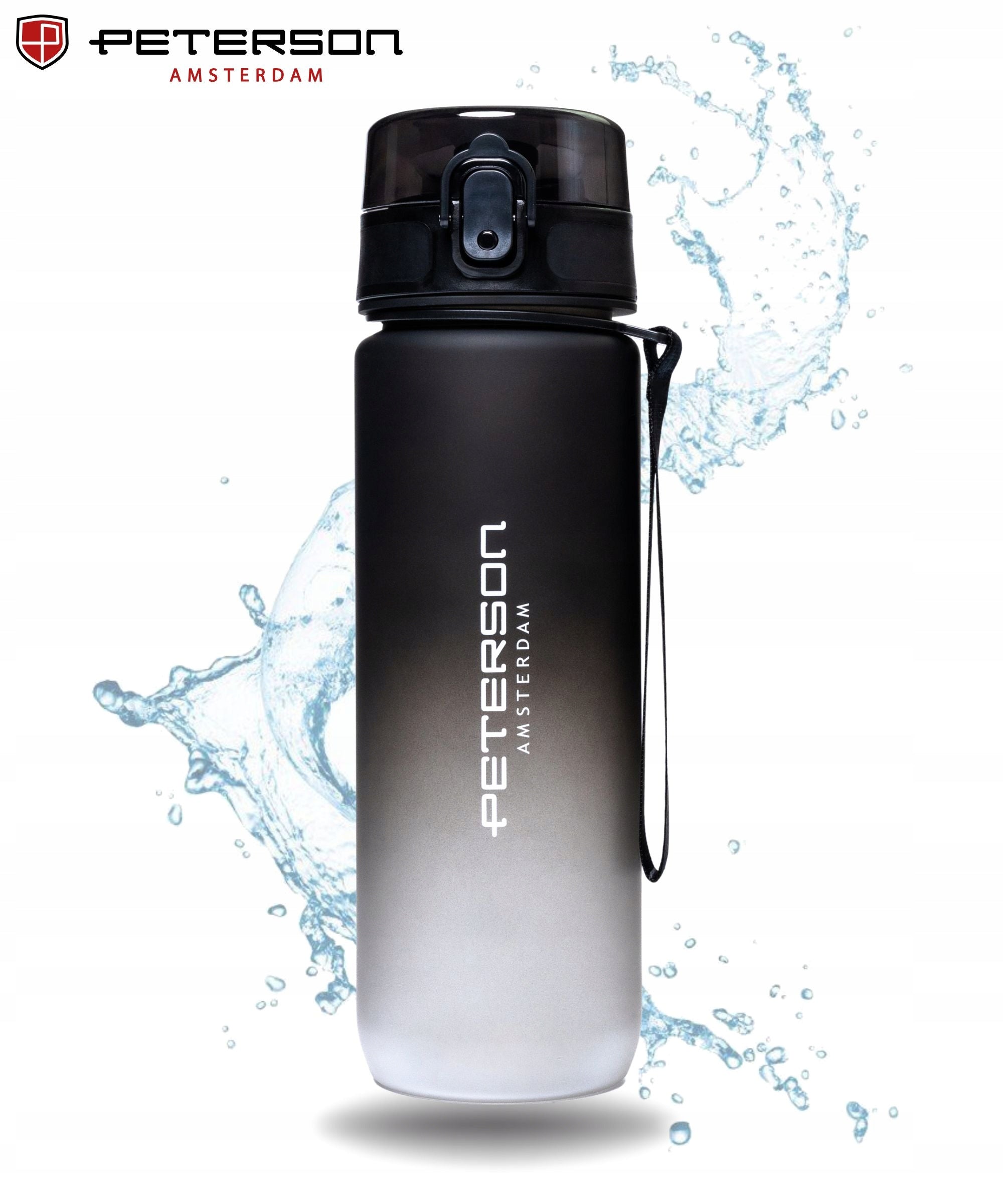 WATER BOTTLE WATERPROOF WATER BOTTLE TRITAN 750 ml MOTIVATIONAL SPORTS PETERSON Brand Peterson