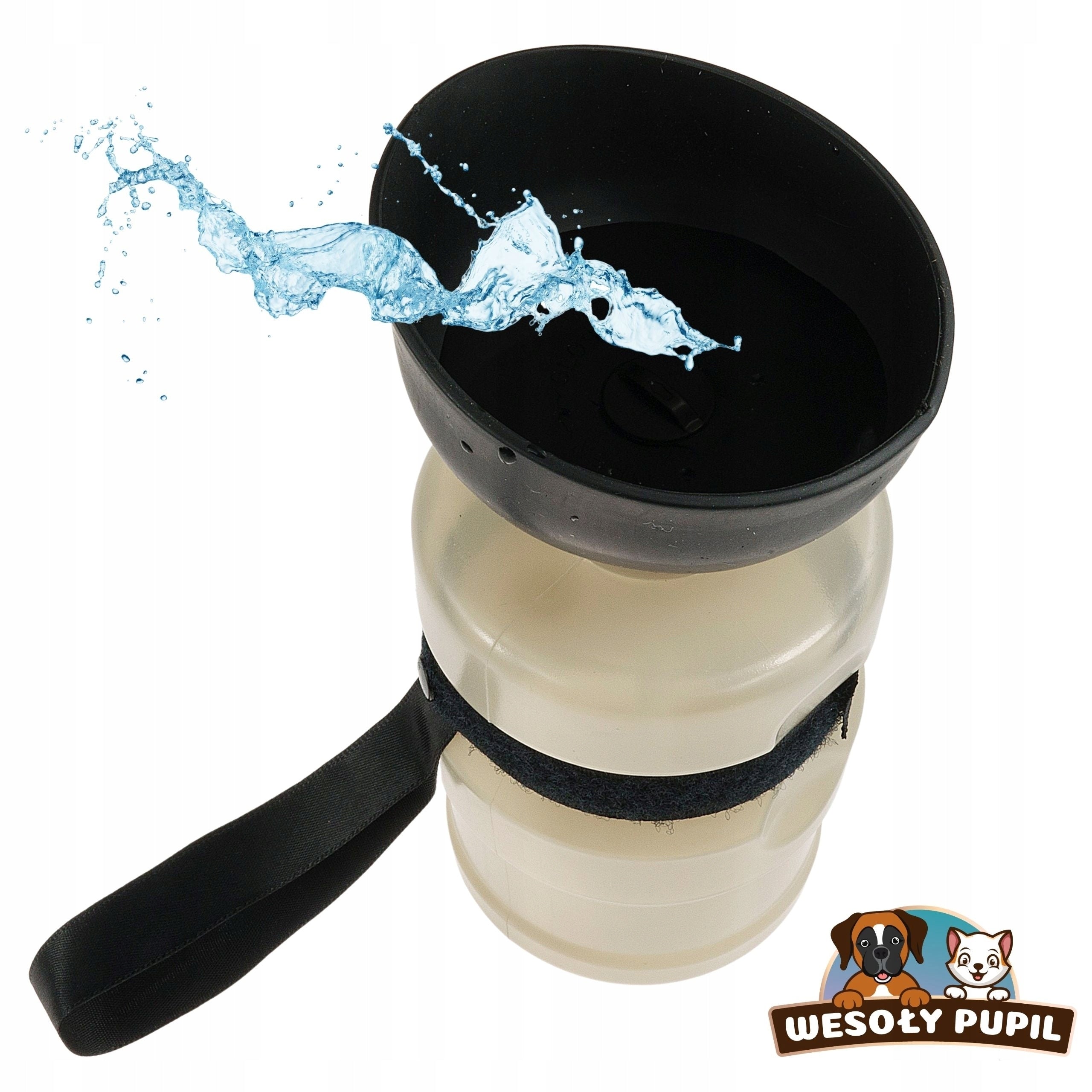 WATER BOTTLE for Dog FOLDING with tourist bowl BOTTLE LARGE XL up to 520ml Trade name BIDON dla Psa na wodę SKŁADANY z miską turystyczna BUTELKA DUŻY XL aż 520ml