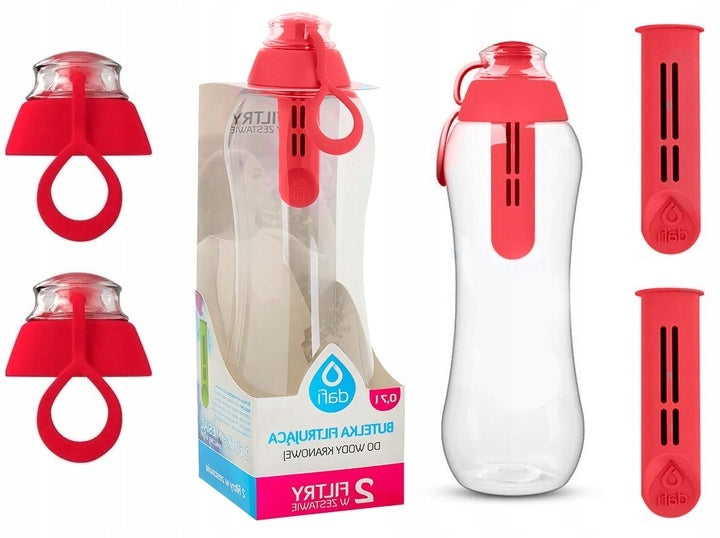 WATER FILTER BOTTLE DAFI 0,7 + 2 CARTRIDGE FILTERS + 3 CAPS | DAFI