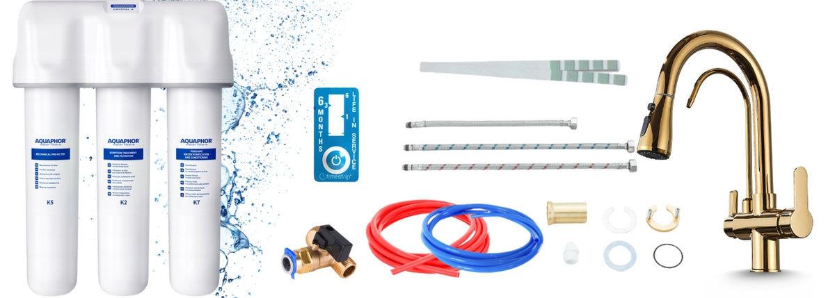 WATER FILTER FOR KITCHEN SINK AQUAPHOR CRYSTAL A AND TAP FOR WATER FILTER Packaging status original