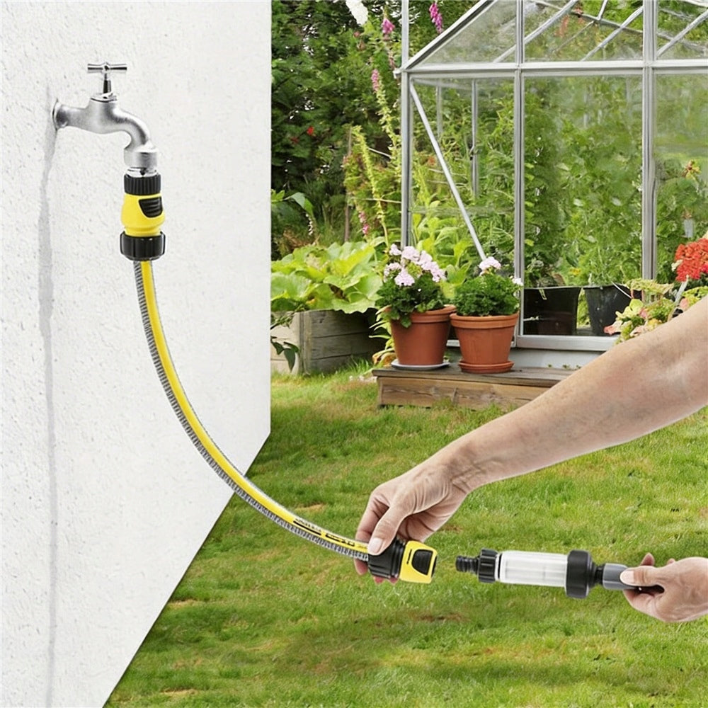 WATER FILTER KIT FOR GARDEN HOSE 3 4 INCH 2 FILTERS 4 CARTRIDGES Packaging status original