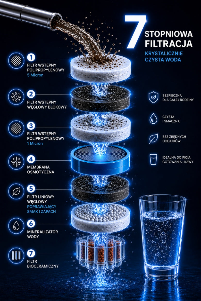 WATER FILTER RO7 REVERSE OSMOSIS IONIZER 75GPD Brand ELIX