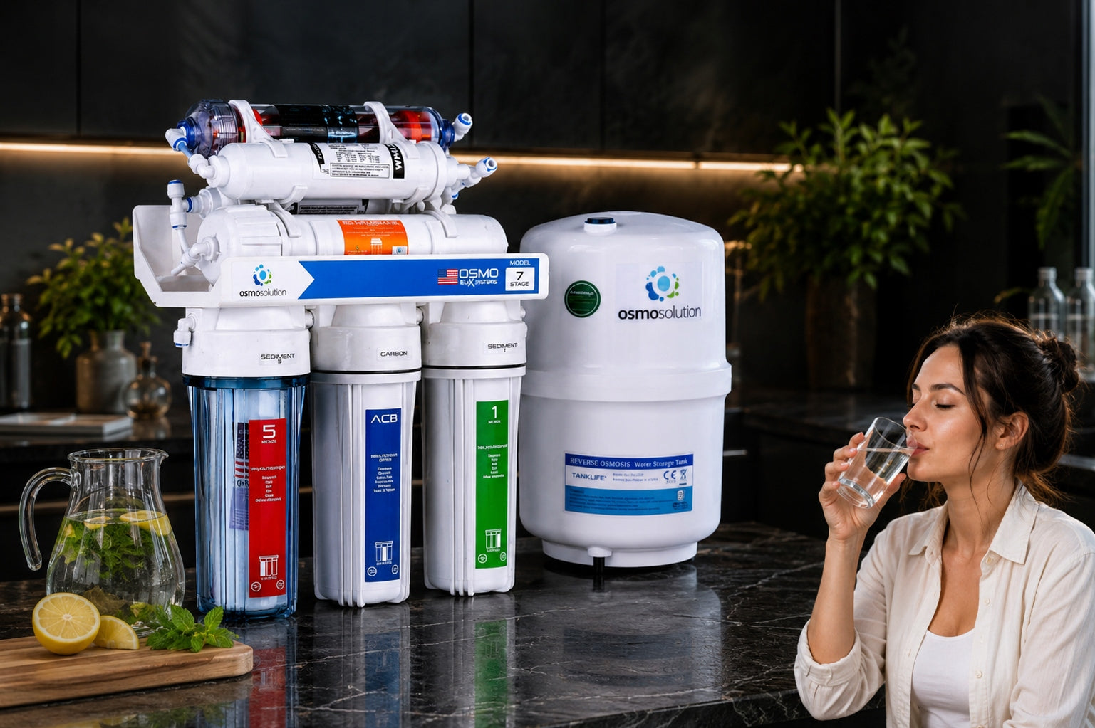 WATER FILTER RO7 REVERSE OSMOSIS IONIZER 75GPD Packaging status original