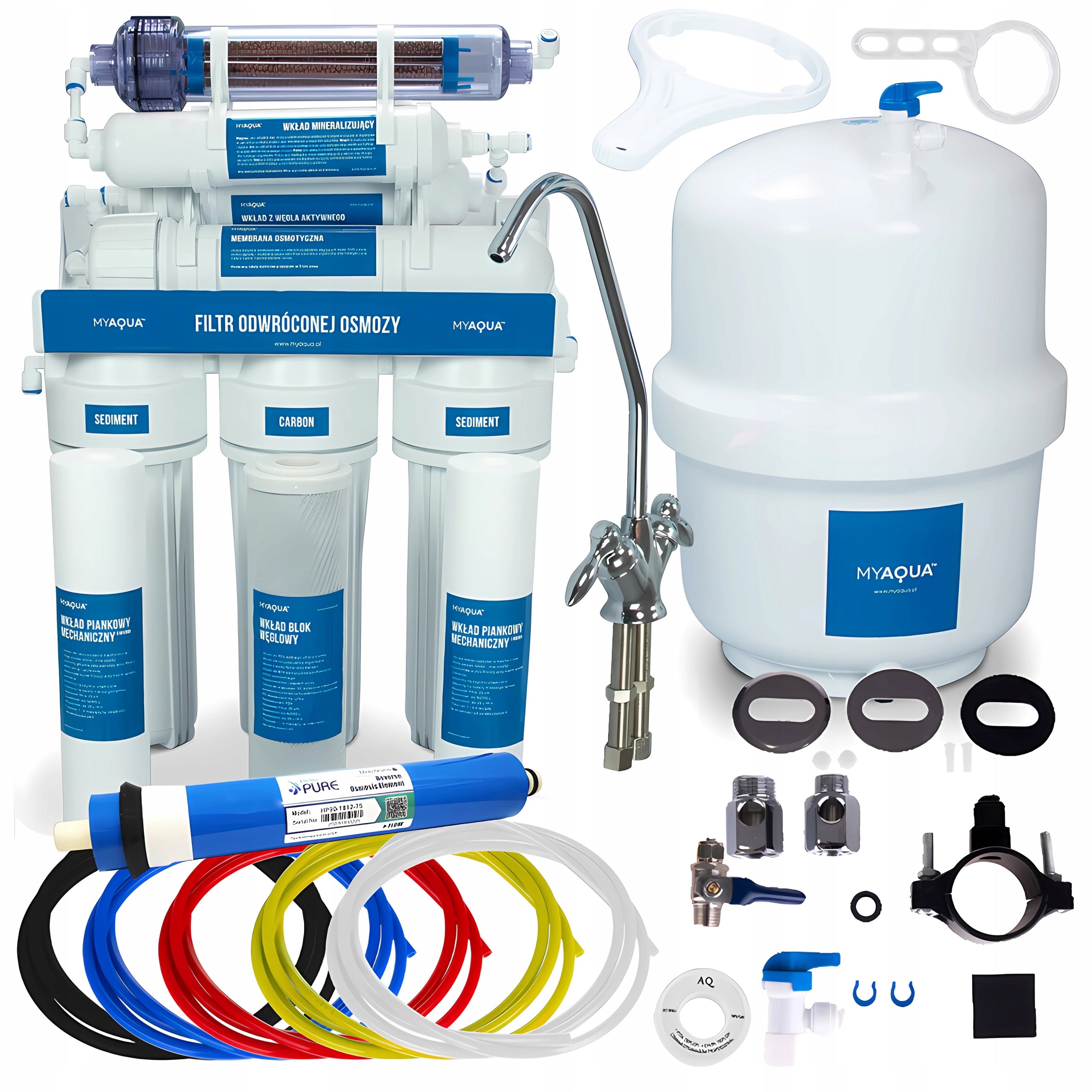 WATER FILTER RO7 REVERSE OSMOSIS IONIZER 75GPD | WATER FILTER UNDER THE SINK