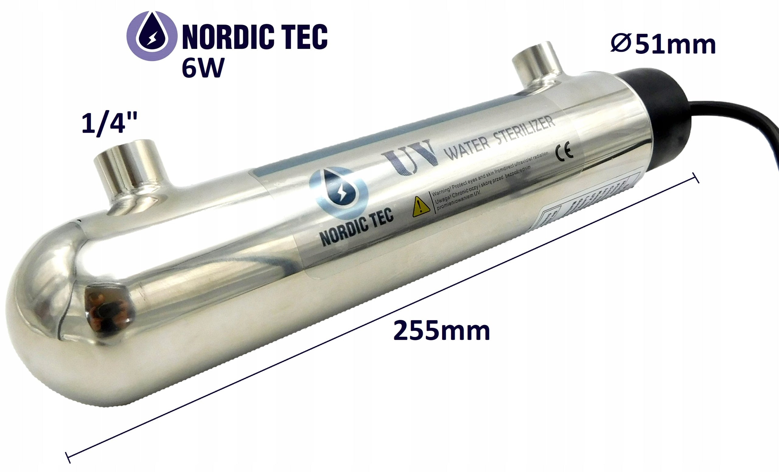 WATER FILTER / STERILIZER NORDIC TEC 6W PHILIPS UV lamp for water 6 W Packaging status original