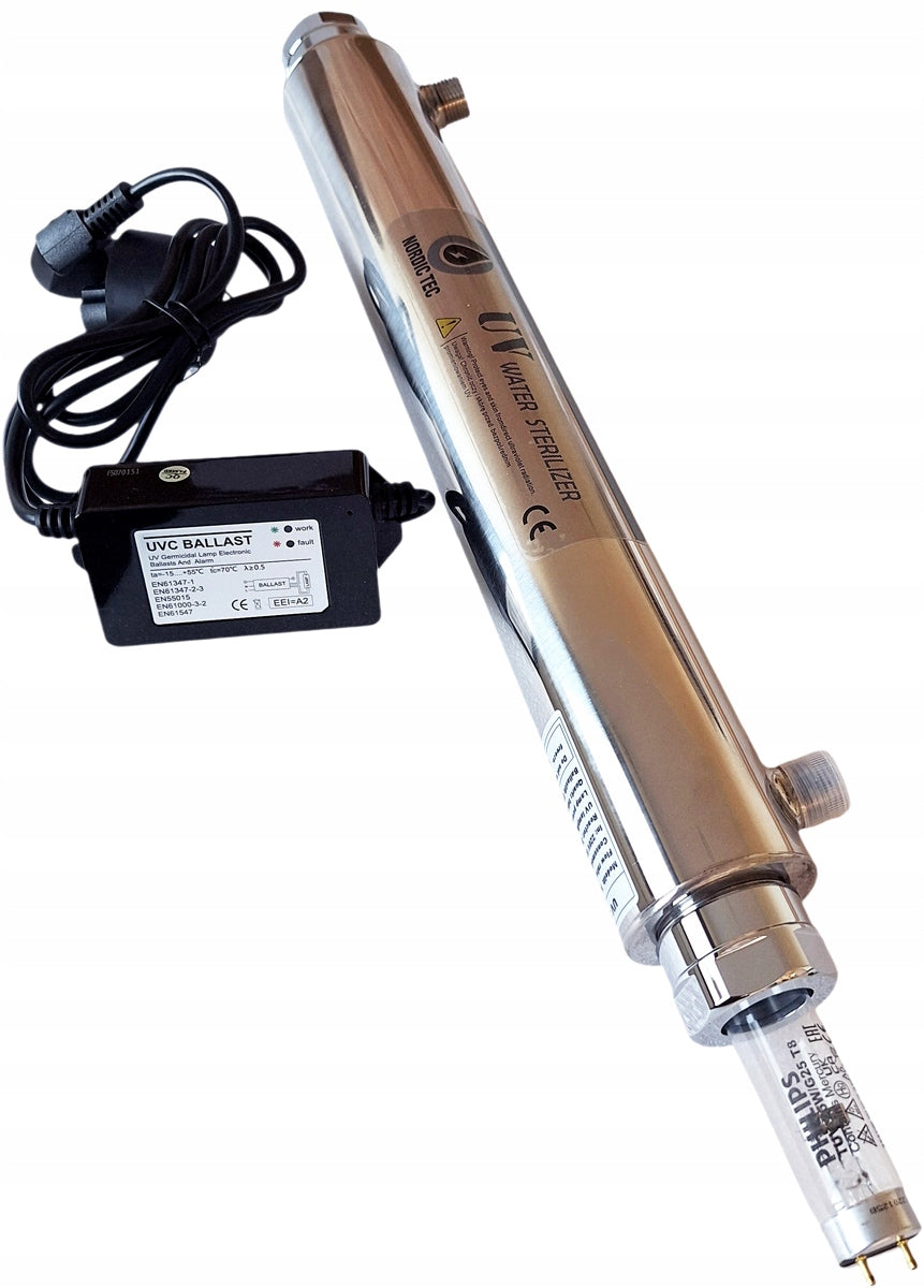 WATER FILTER STERILIZER UV lamp for water 25W Nordic Tec PHILIPS PZH certificate Manufacturer code UV-25W