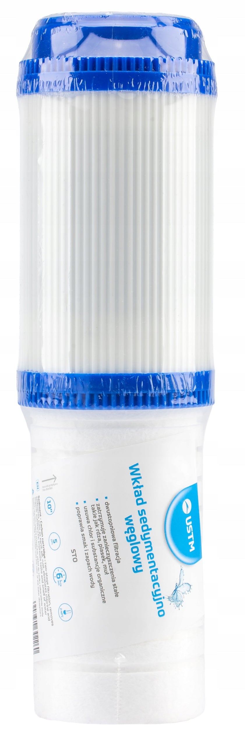 WATER FILTER TWO-STAGE SEDIMENTARY - CARBON CARTRIDGE ONE HUNDRED 10" USTM Packaging status original