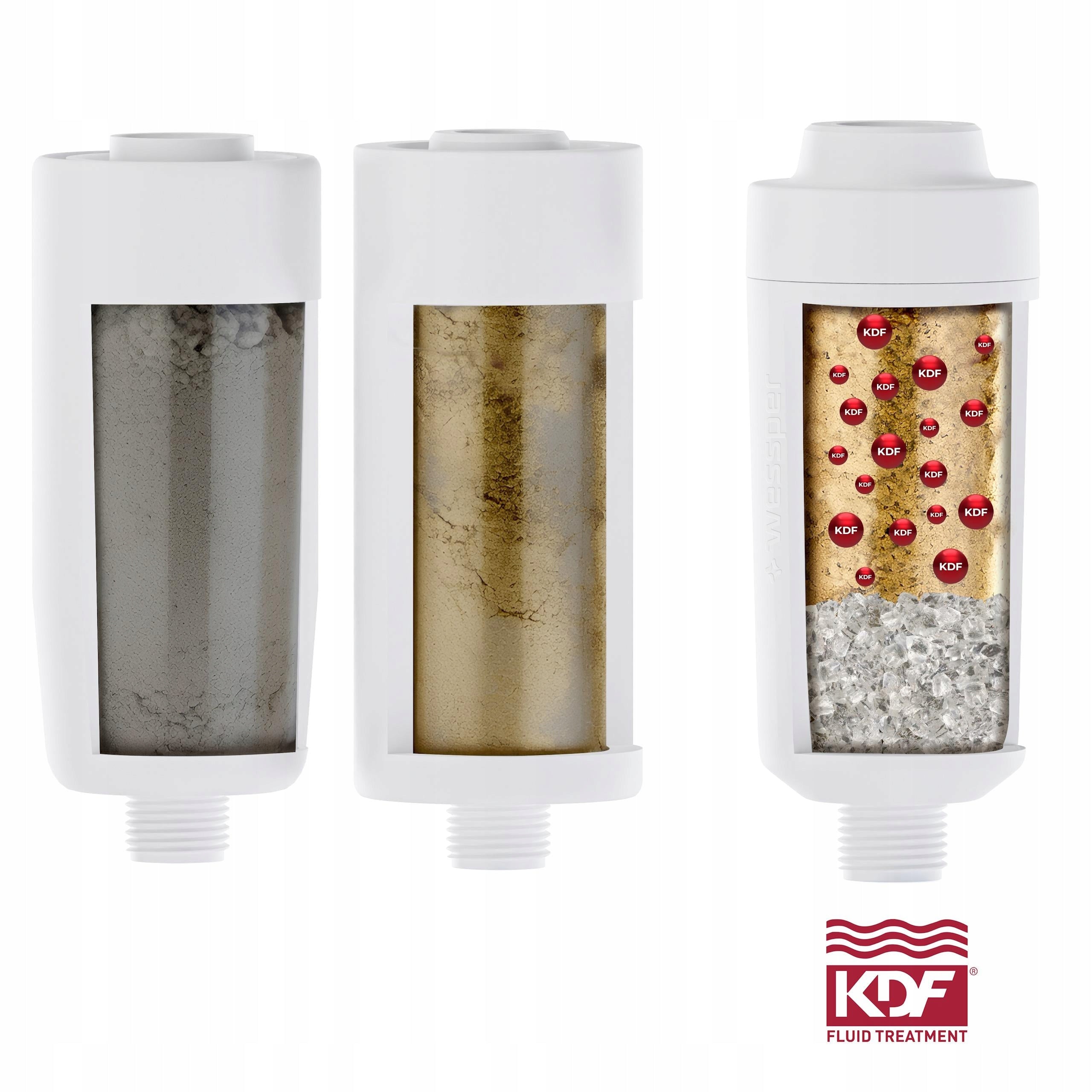 WATER FILTER for shower SHOWER contains KDF polyphosphate - 3 pieces stock Manufacturer code 3X_WES080