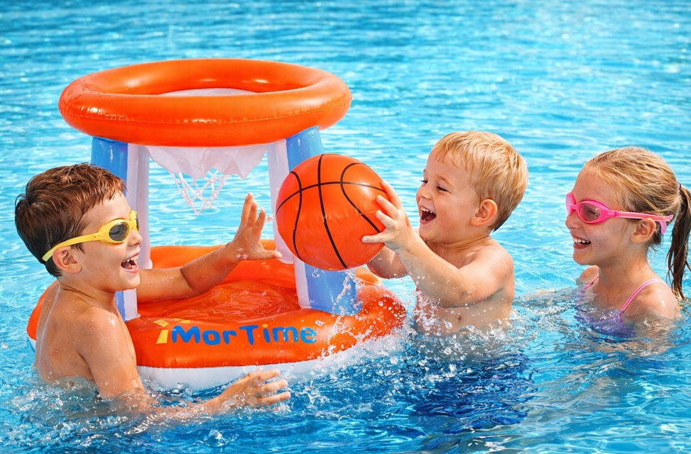 WATER GAME SET 2in1 Volleyball Basketball Floating 2x Ball Packaging status original