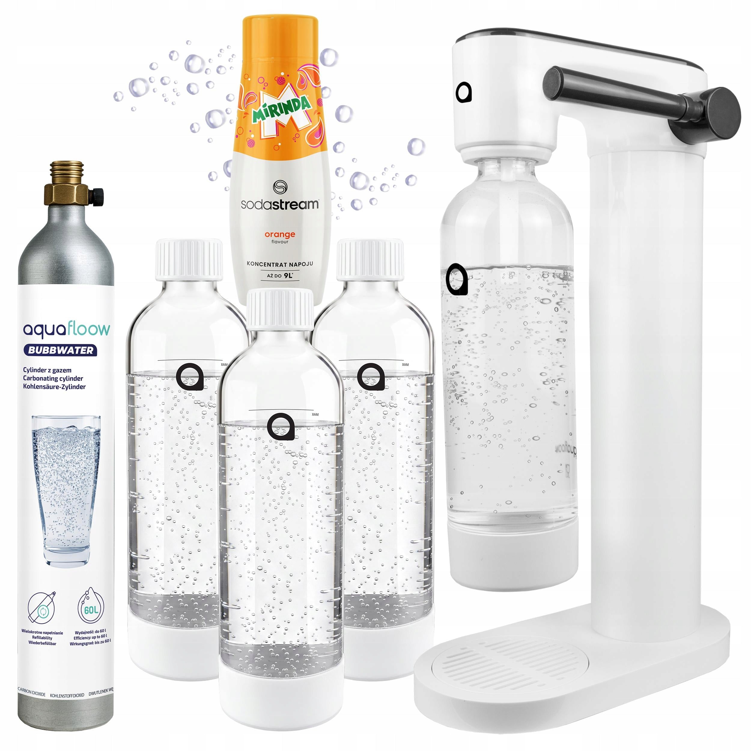 WATER GASSING SATURATOR 3X BOTTLE CARTRIDGE CO2 SYRUP SODASTREAM MIRINDA