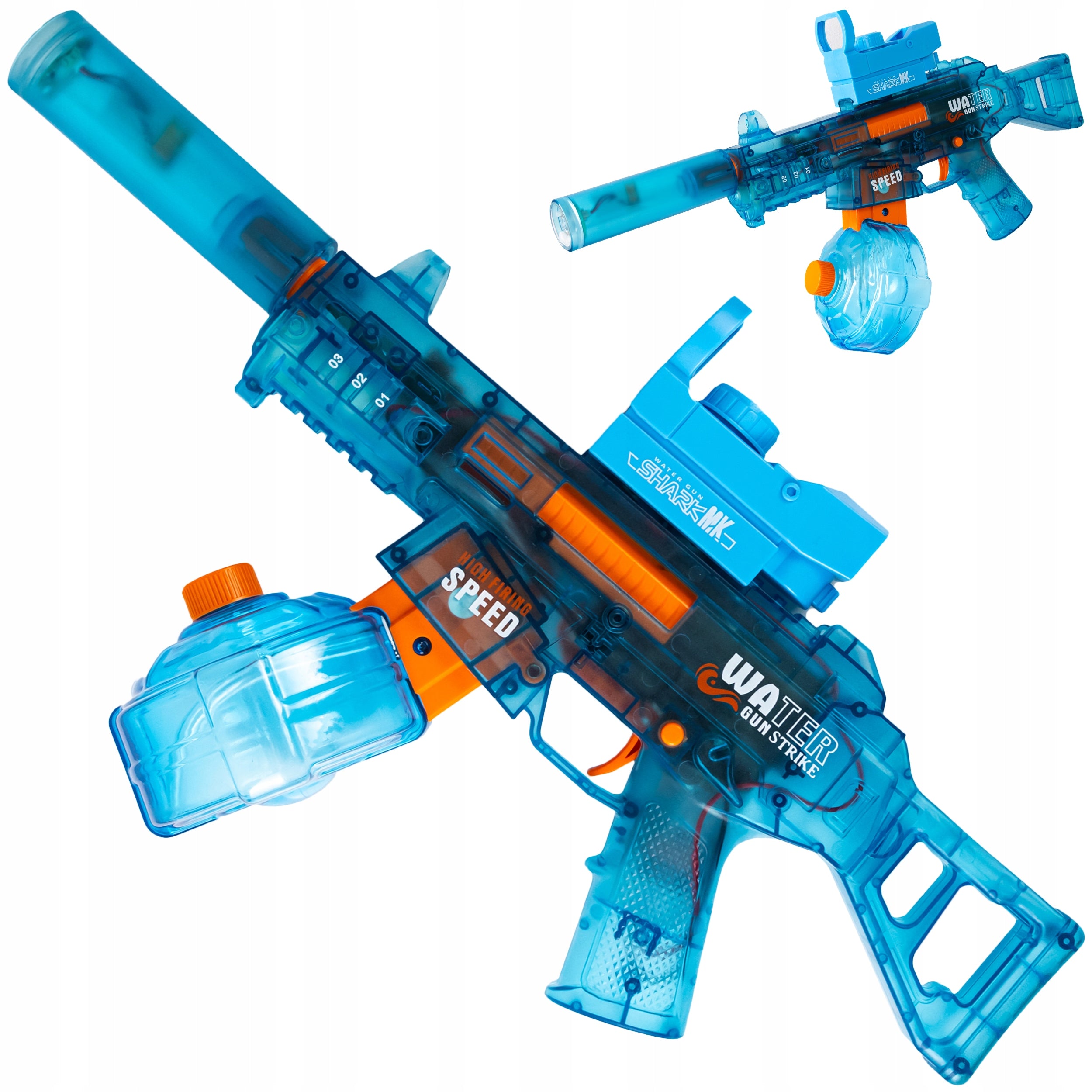 WATER GUN AUTOMATIC THROWER RIFLE FOR BATTERY LED Brand click4TOYS