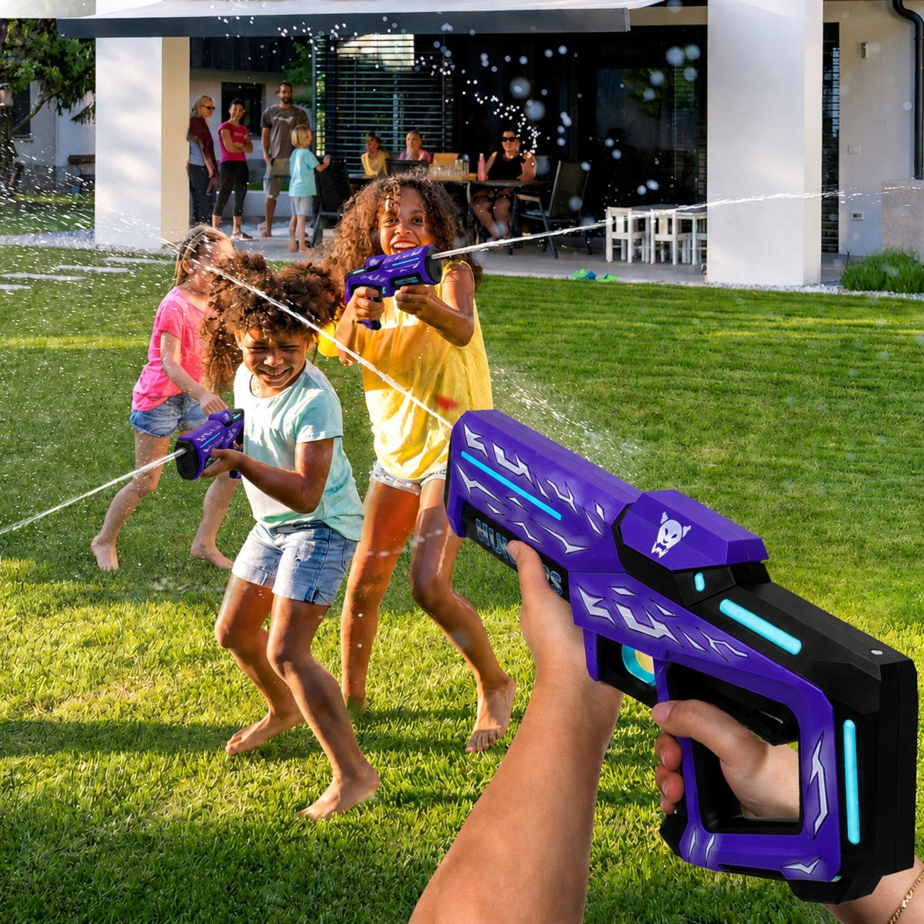 WATER GUN ELECTRIC AUTOMATIC RIFLE WATER GUN FOR BATTERY Manufacturer code Automatyczna wyrzutnia na wodę