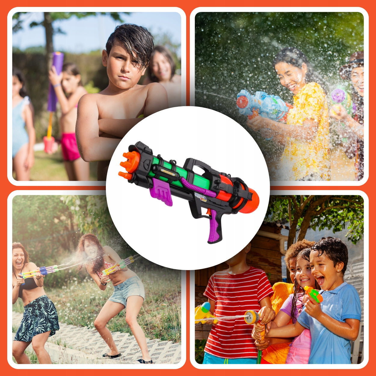 WATER GUN LARGE WATER CANNON RIFLE FOR CHILDREN RANGE 6M LARGE 60CM Brand MEMFLOW