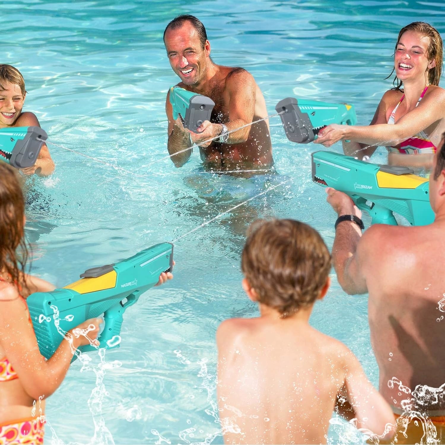 WATER GUN RIFLE AUTOMATIC Electric Water Thrower USB CABLE Packaging status original