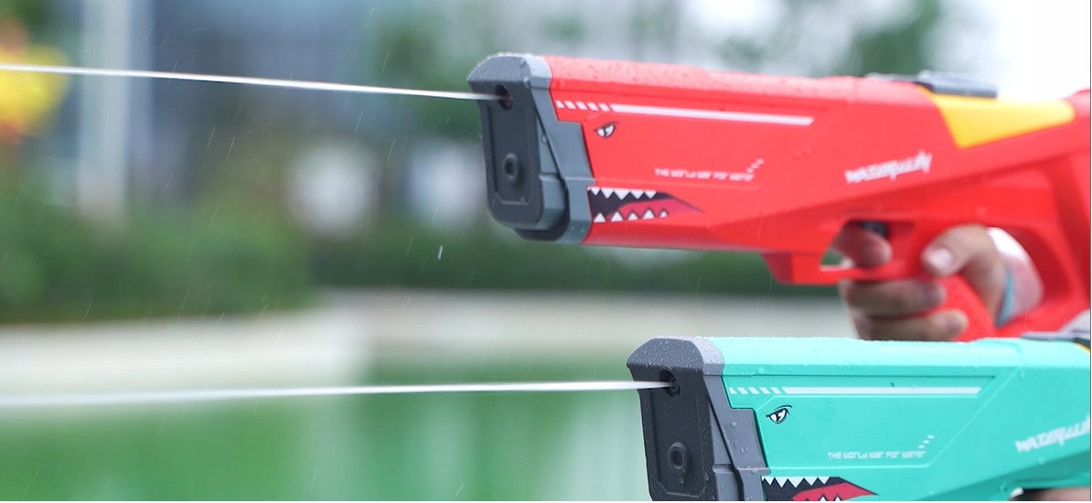 WATER GUN RIFLE AUTOMATIC Electric Water Thrower USB CABLE Product width 18 cm