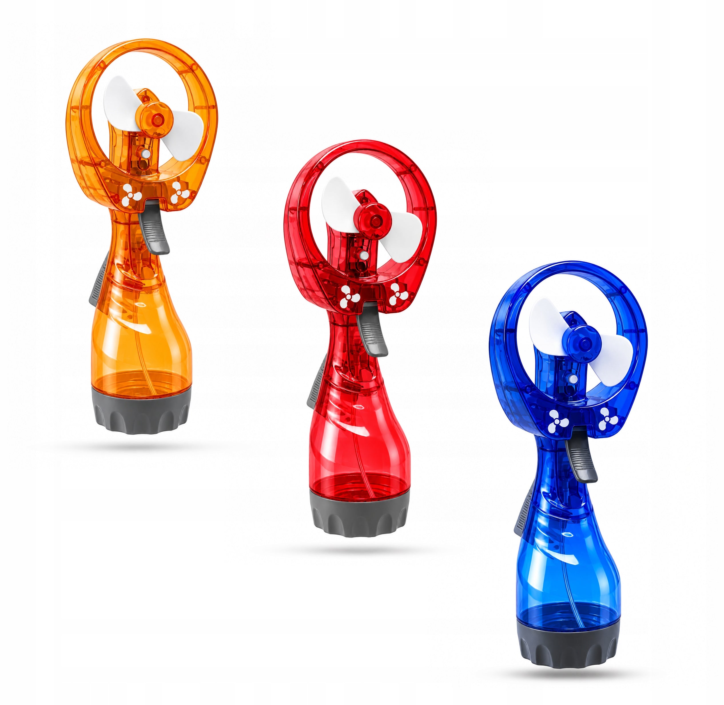 WATER HANDHELD FAN BREEZE BATTERY OPERATED WINDMILL WATER FAN Dominant color multicolor