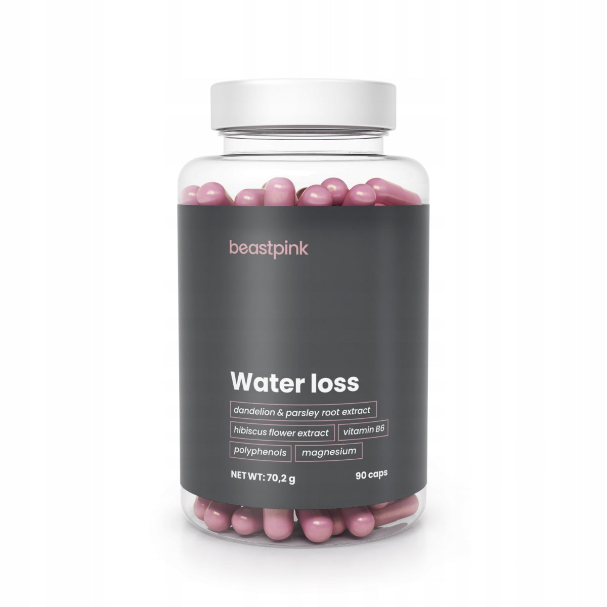 WATER LOSS FOR WOMEN B6 90caps Excess Water Detox Silhouette BeastPink