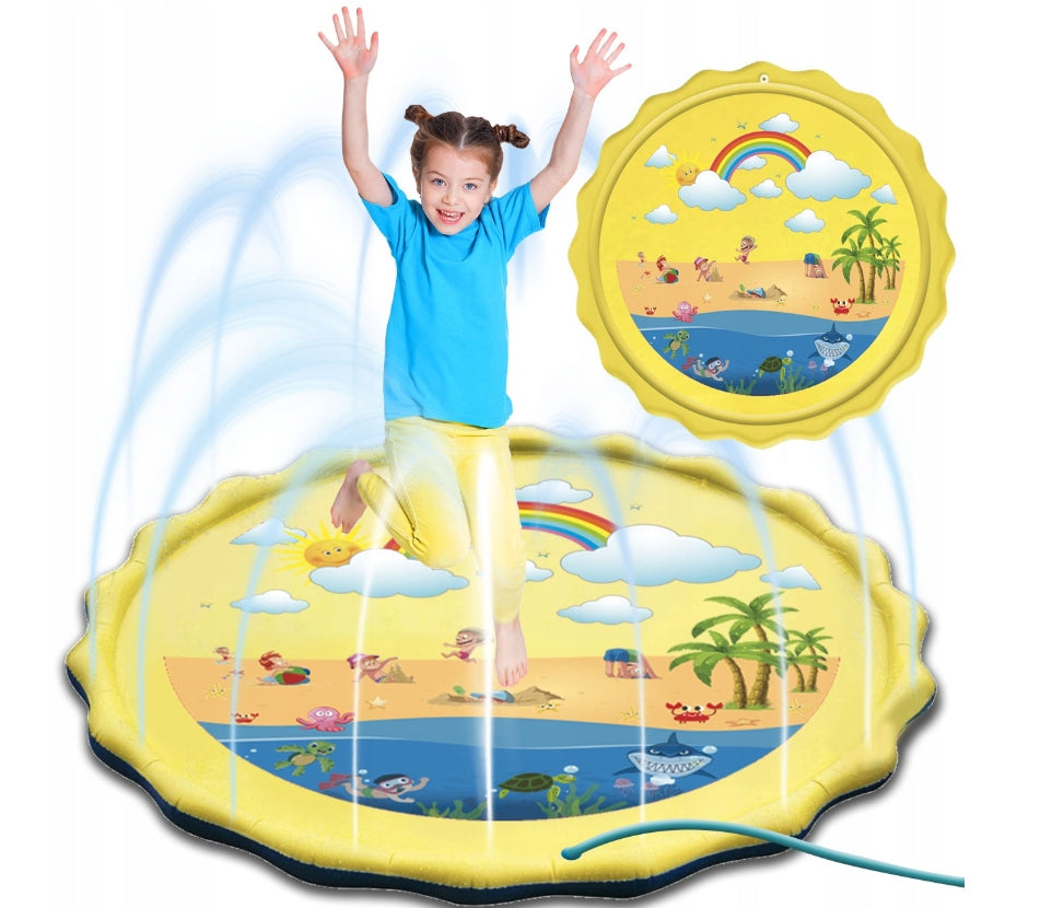 WATER MAT FOR CHILDREN 168 CM PADDLING POOL SPRINKLER POOL WATER CURTAIN