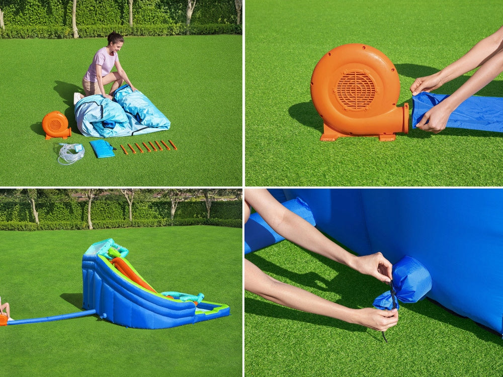 WATER PLAYGROUND FOR CHILDREN INFLATABLE LARGE SWIMMING POOL SLIDE WALL BESTWAY Series OGROMNY POMPOWANY PLAC ZABAW DLA DZIECI