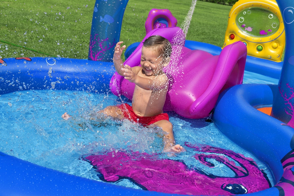 WATER PLAYGROUND FOR CHILDREN INFLATABLE POOL FOUNTAIN SLIDE + TOYS Manufacturer code WODNY DMUCHANY PLAC ZABAW BASEN DZIECIĘCY