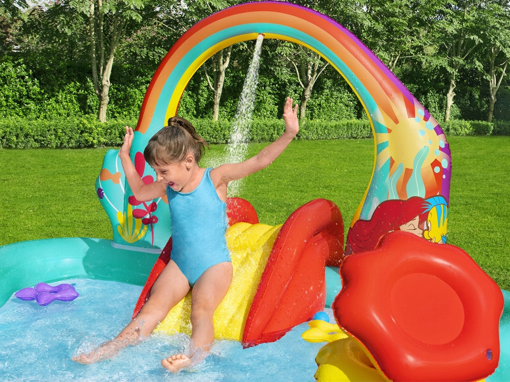 WATER PLAYGROUND FOR CHILDREN INFLATABLE POOL PRINCESS DISNEY + SLIDE Length 221 cm