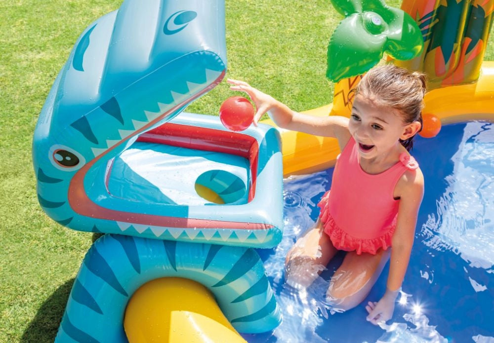 WATER PLAYGROUND FOR CHILDREN INTEX 57444 DINOSAURS FOUNTAIN INFLATABLE POOL Brand Intex