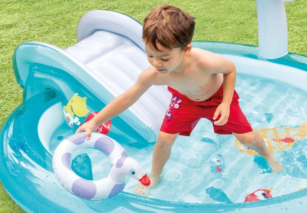 WATER PLAYGROUND INTEX 57165 SLIDE FOUNTAIN FOR CHILDREN INFLATABLE POOL Height 84 cm