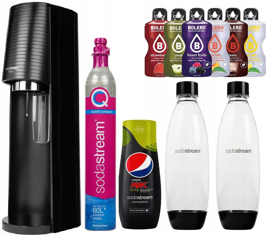 WATER SATURATOR SODASTREAM TERRA DI GASSING WATER 2 BOTTLES + BOLERO