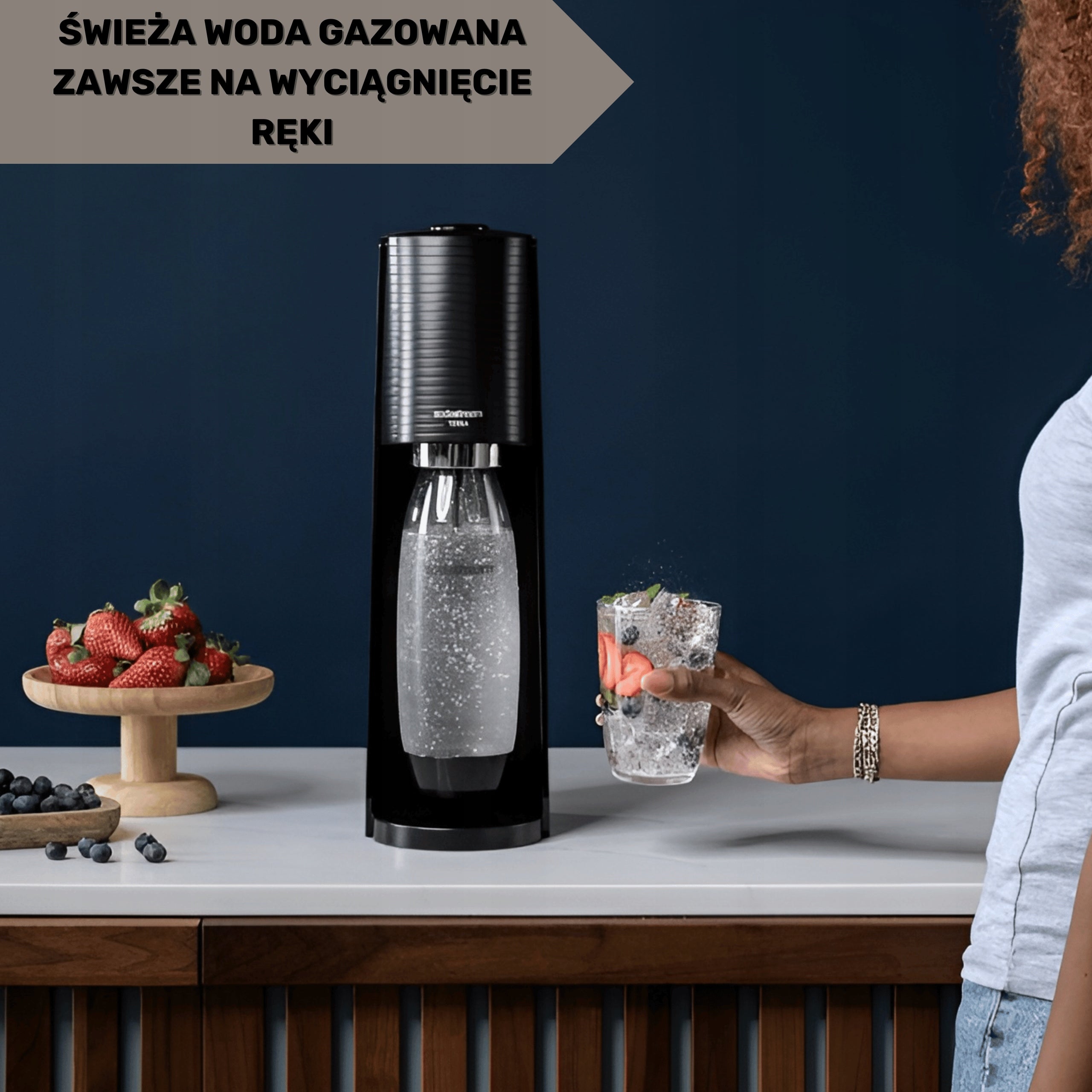 WATER SATURATOR SodaStream Terra Starter Kit 11 el Black 60 L Brand Terra