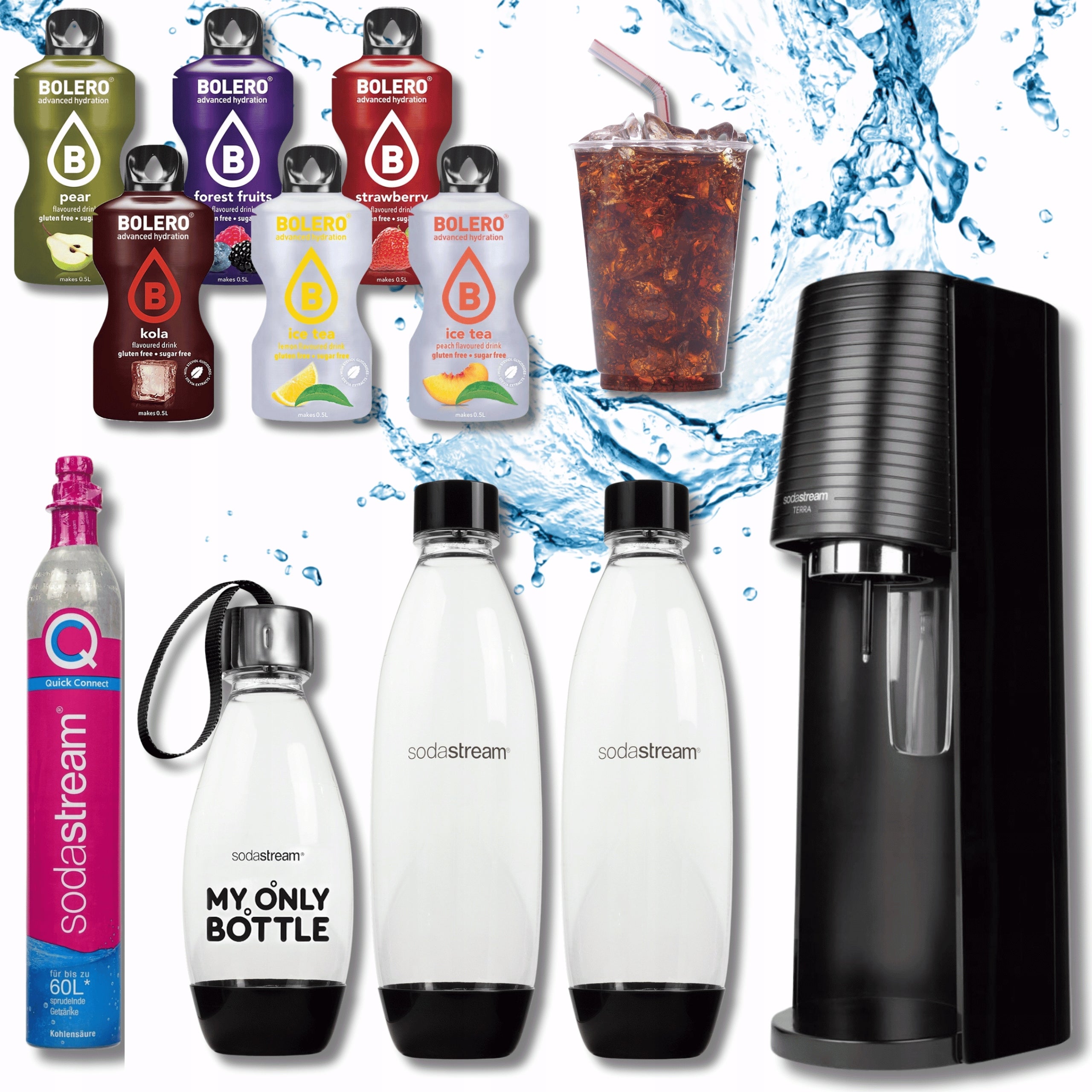 WATER SATURATOR SodaStream Terra Starter Kit 11 el Black 60 L