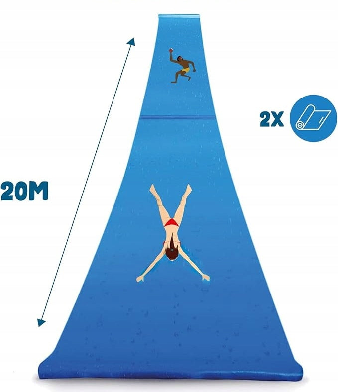 WATER SLIDE 2X10M DURABLE FOR EVENTS POSSIBLY GARDEN BOARD AND LIQUID XL Manufacturer code MATA ŚLIZGOWA 2 X 10 M