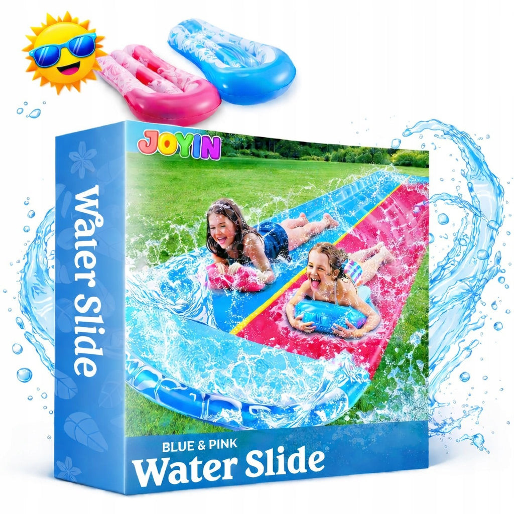 WATER SLIDE 6,86M TWO TRACKS TWO BOARDS WASHER SET BUILT-IN HIT SUMMER Manufacturer code ŚLIZG WODNY 6,86M DWA TORY DWIE DESKI ZESTAW