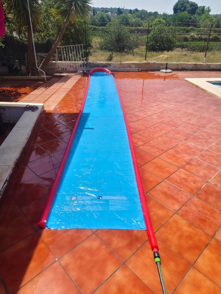 WATER SLIDE FOR CHILDREN MEGA LONG 7.5M WITH FINAL POOL Maximum load 50 kg