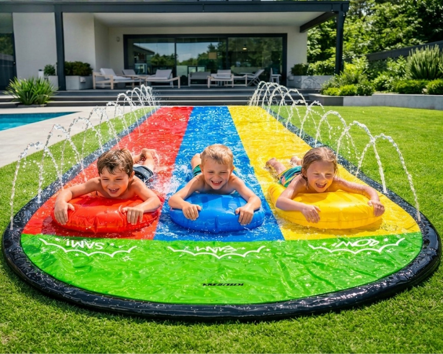 WATER SLIDE FOR KIDS SLIDE TRIPLE FOUNTAIN Manufacturer code Ślizg wodny z fontanną Kruzzel