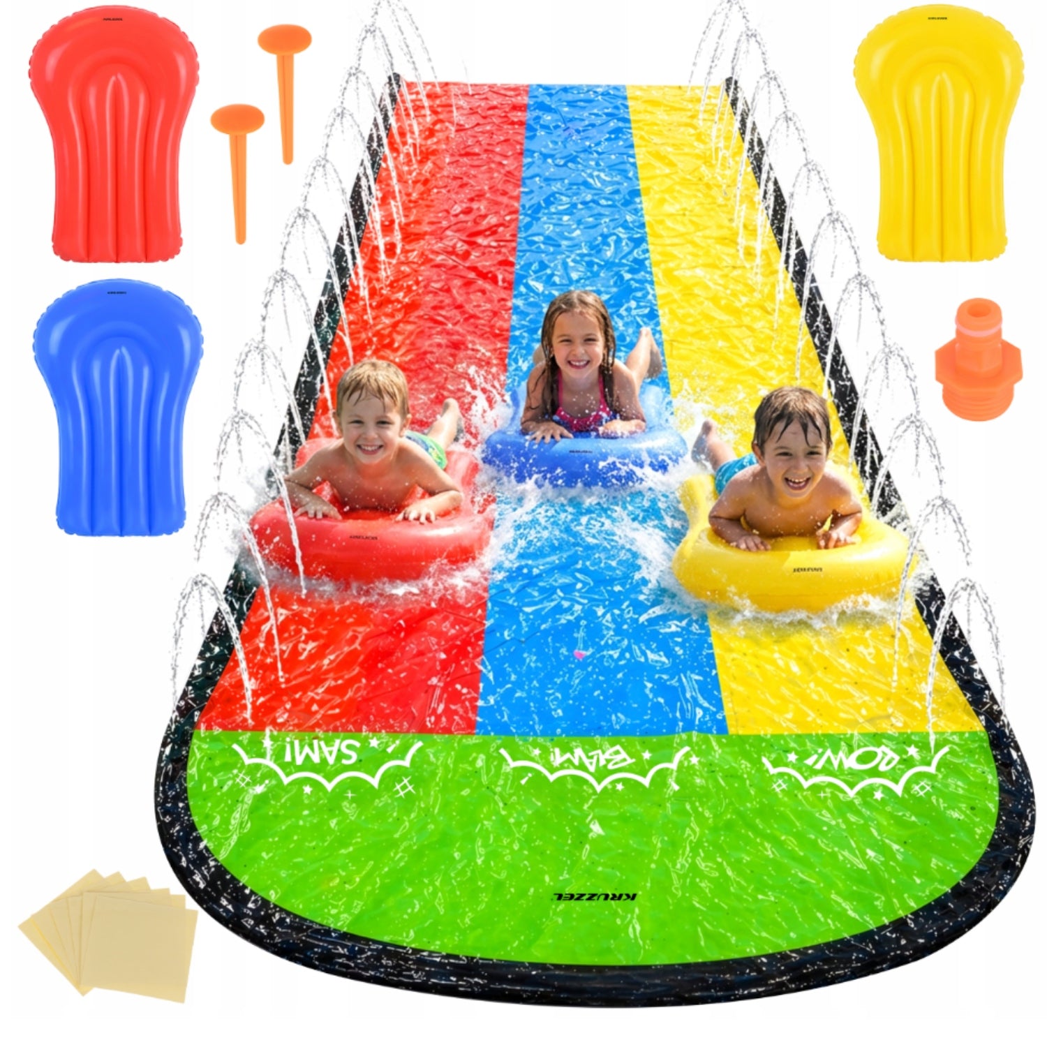 WATER SLIDE FOR KIDS SLIDE TRIPLE FOUNTAIN
