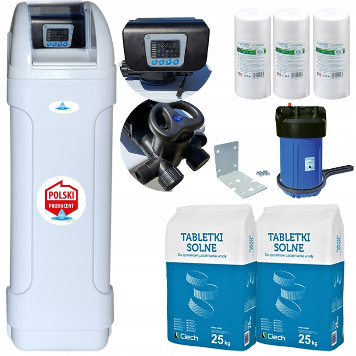WATER SOFTENER 24L, IRON, MANGANESE, AMMONIA, WELL, SALT, BODY, CARTRIDGES.
