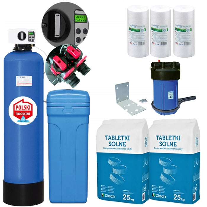 WATER SOFTENER 50L, IRON, MANGANESE, AMMONIA, WELL, MENU PL, FREEBIES!
