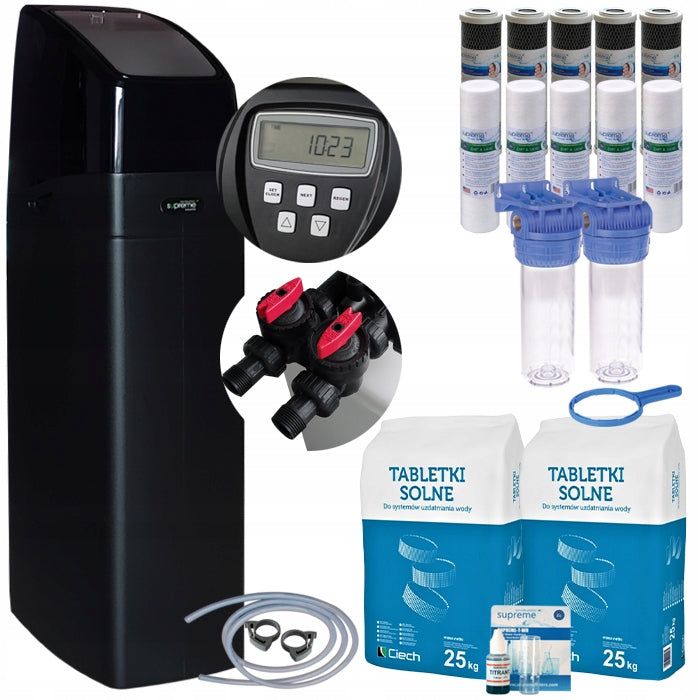WATER SOFTENER, CLEVER 25KCI, DRY TANK, SALT ALARM, POLISH MANUFACTURER