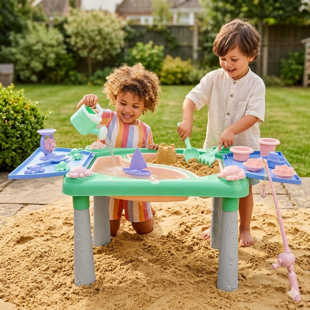 WATER TABLE FOR PLAYING WITH SAND AND WATER FOR CHILDREN + WATER SAND TOYS Manufacturer code 2582151A