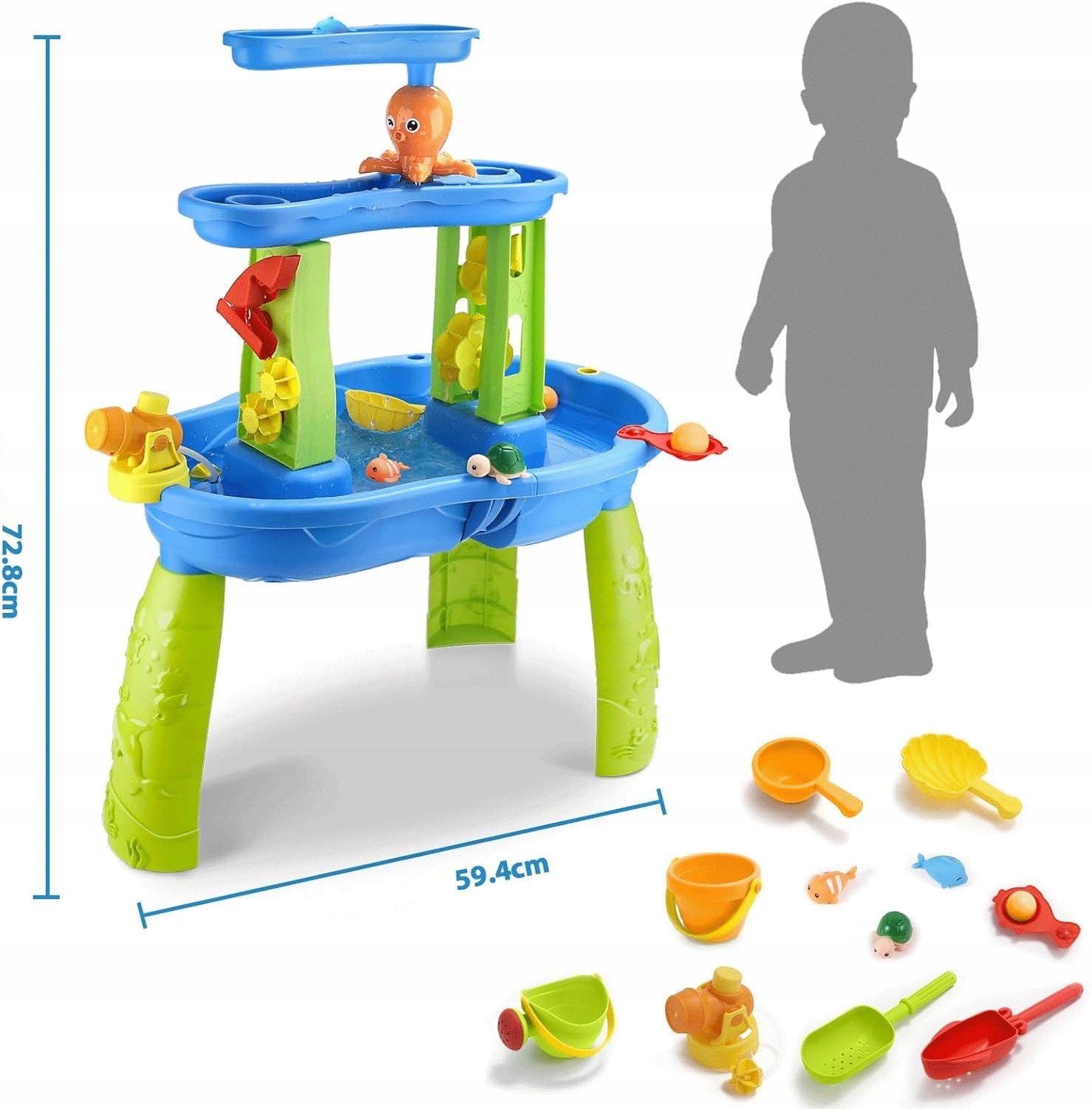 WATER TABLE SANDBOX MOLDS WATERING CAN OCTOPUS ACCESSORIES MATADI Manufacturer code Stolik wodny + piaskownica