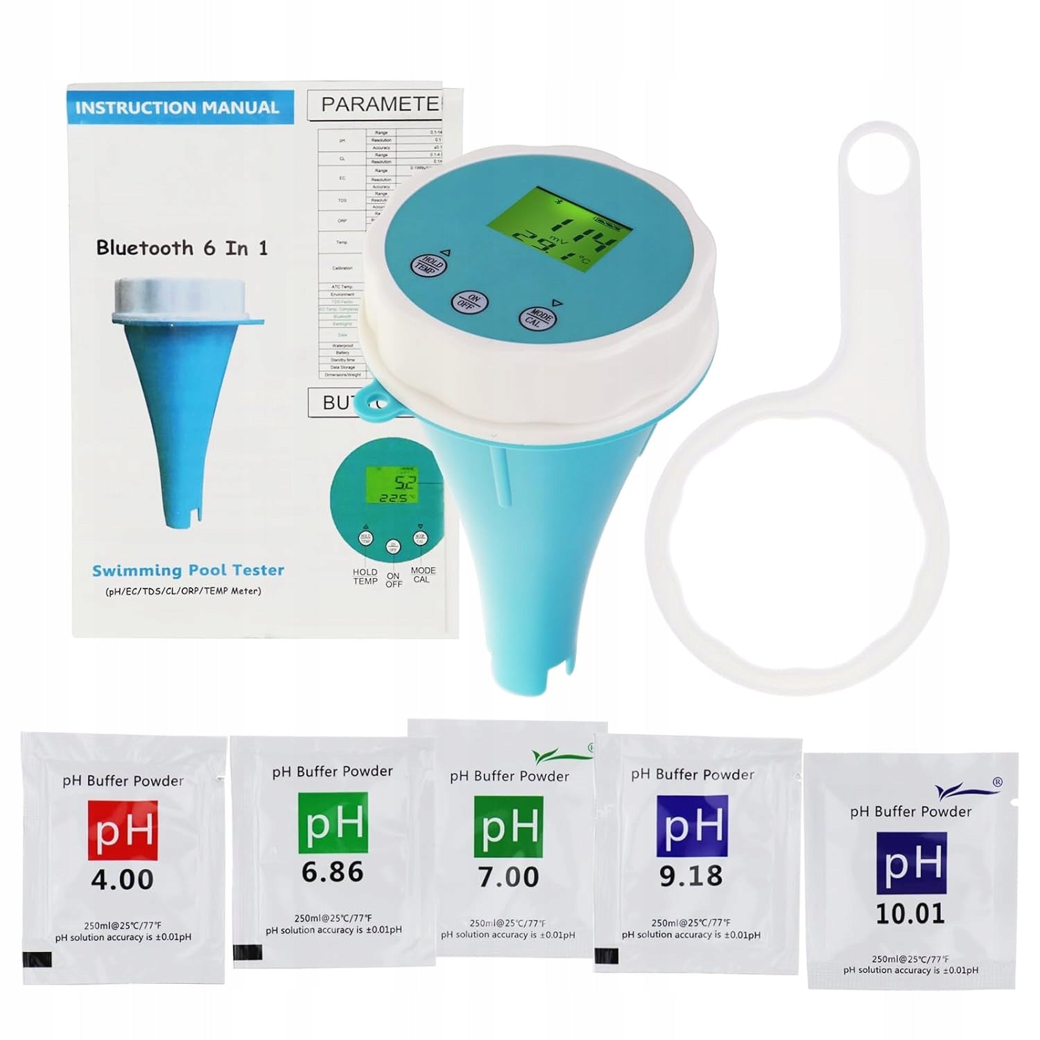 WATER TESTER PH EC TDS ORP TEMP 6IN1 WIRELESS CONTROL 160x80x80 mm Manufacturer code CEYPZ0052