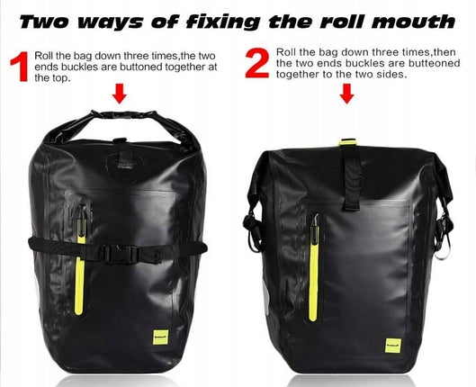 WATERFLY Bike Rack Bag 25 l Waterproof Bike Bag BLACK Packaging status original